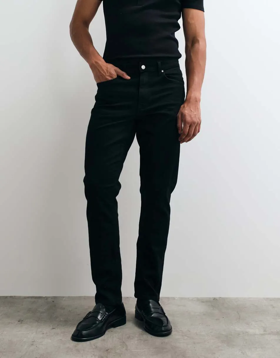 ASOS DESIGN stretch slim jeans in black