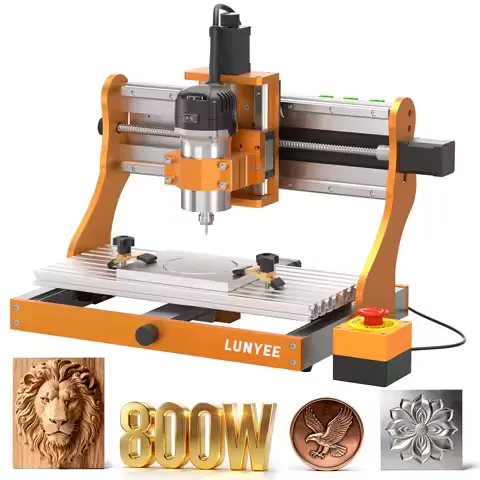 LUNYEE 3020 Nova CNC Router 800W CNC Engraving Machine GRBL Desktop Laser Engraver for Cutting and Carving Handware
