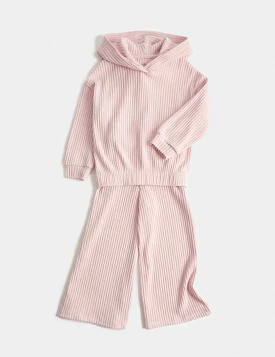 2 Piece Cosy Ribbed Hooded Outfit (2-10 Yrs)