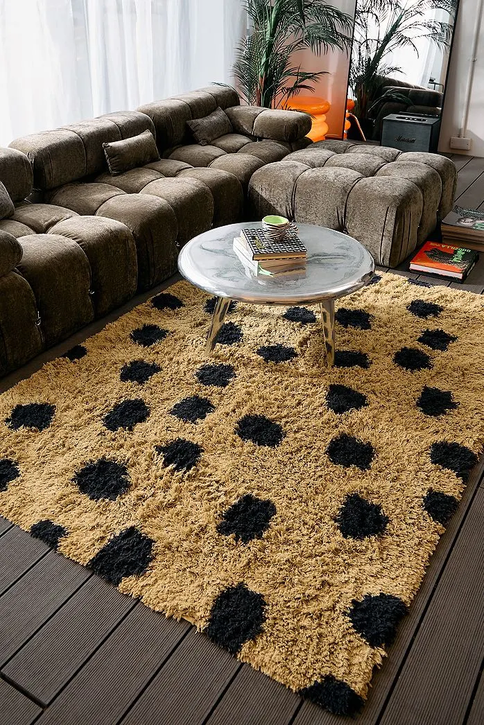 Tappeto Khaki Macchie d'Inchiostro 5x7ft / 150x210cm