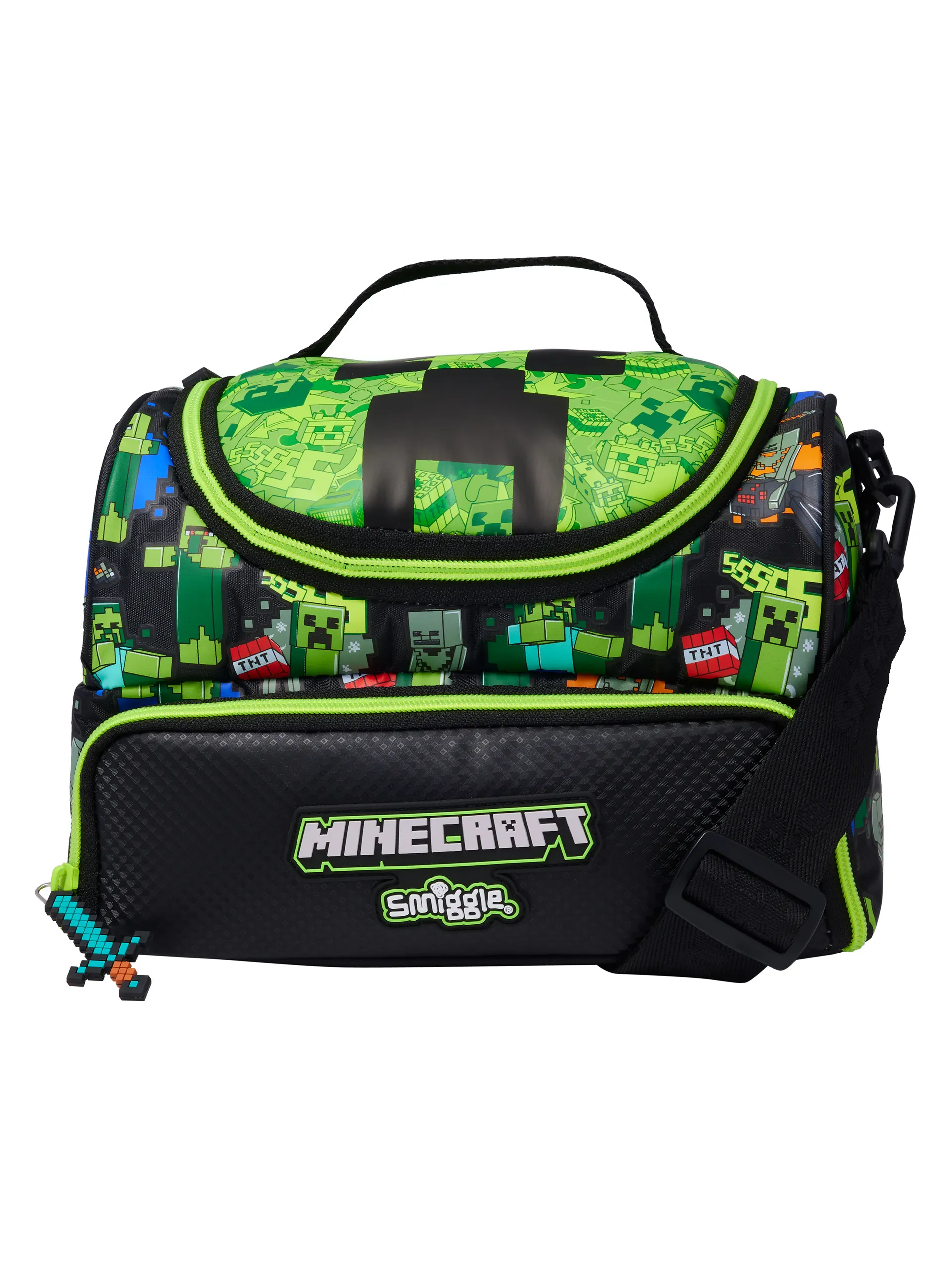 Minecraft Double Pocket Lunchbox With Strap