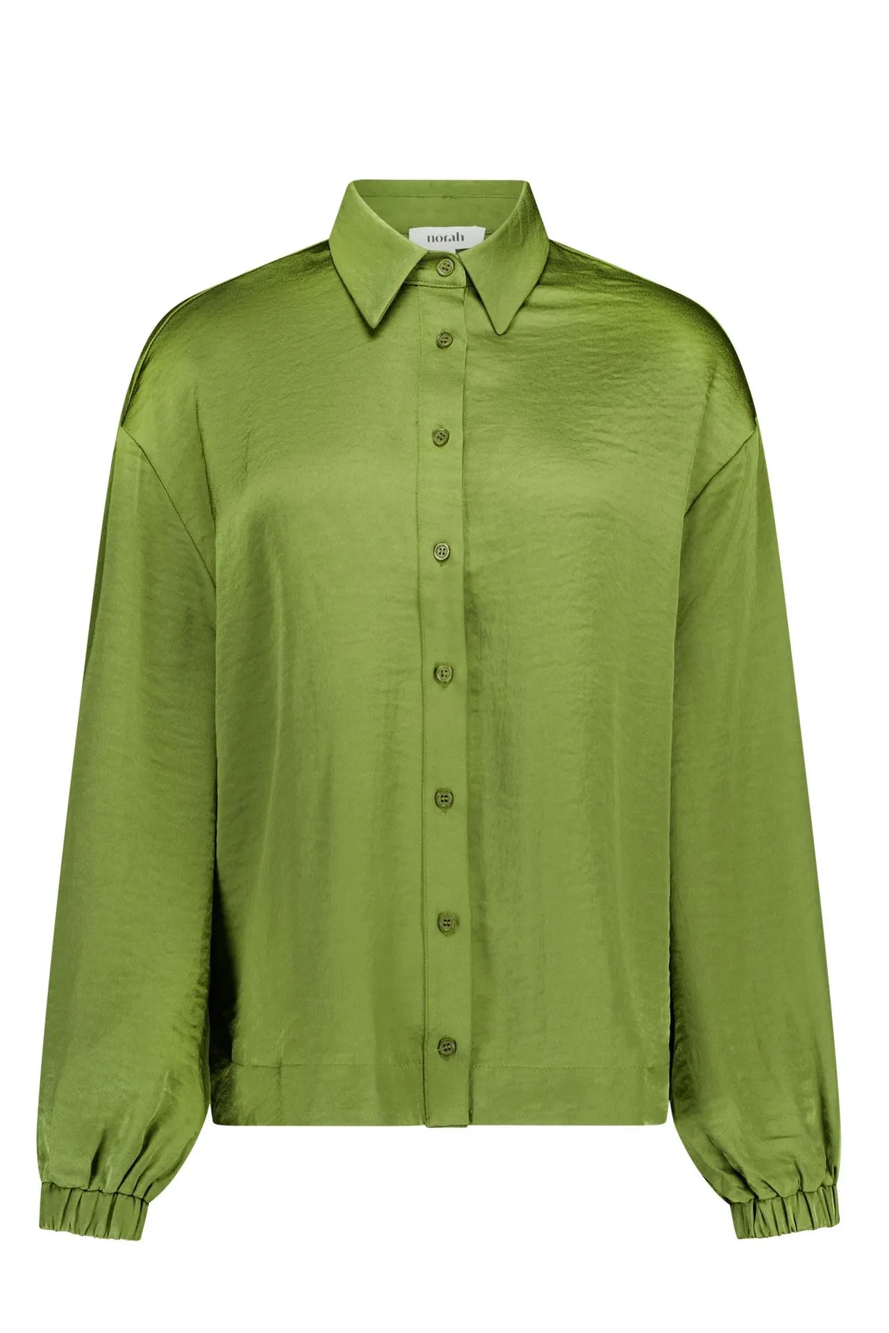 Groene satijnen blouse