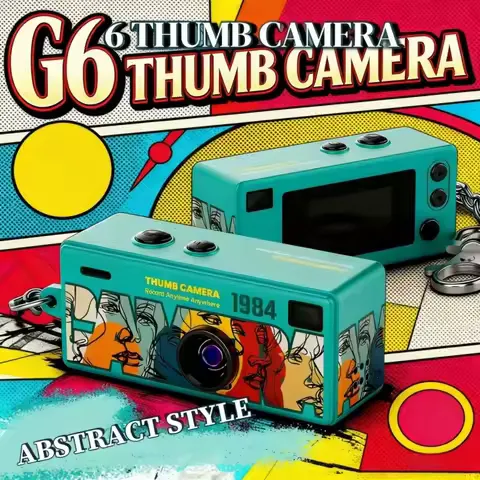 G6 HD Mini Digital Camera, Interchangeable Lens, Manual Mode, 1080P, Portable Retro Keychain Cam for Vlogging, Travel, Students,