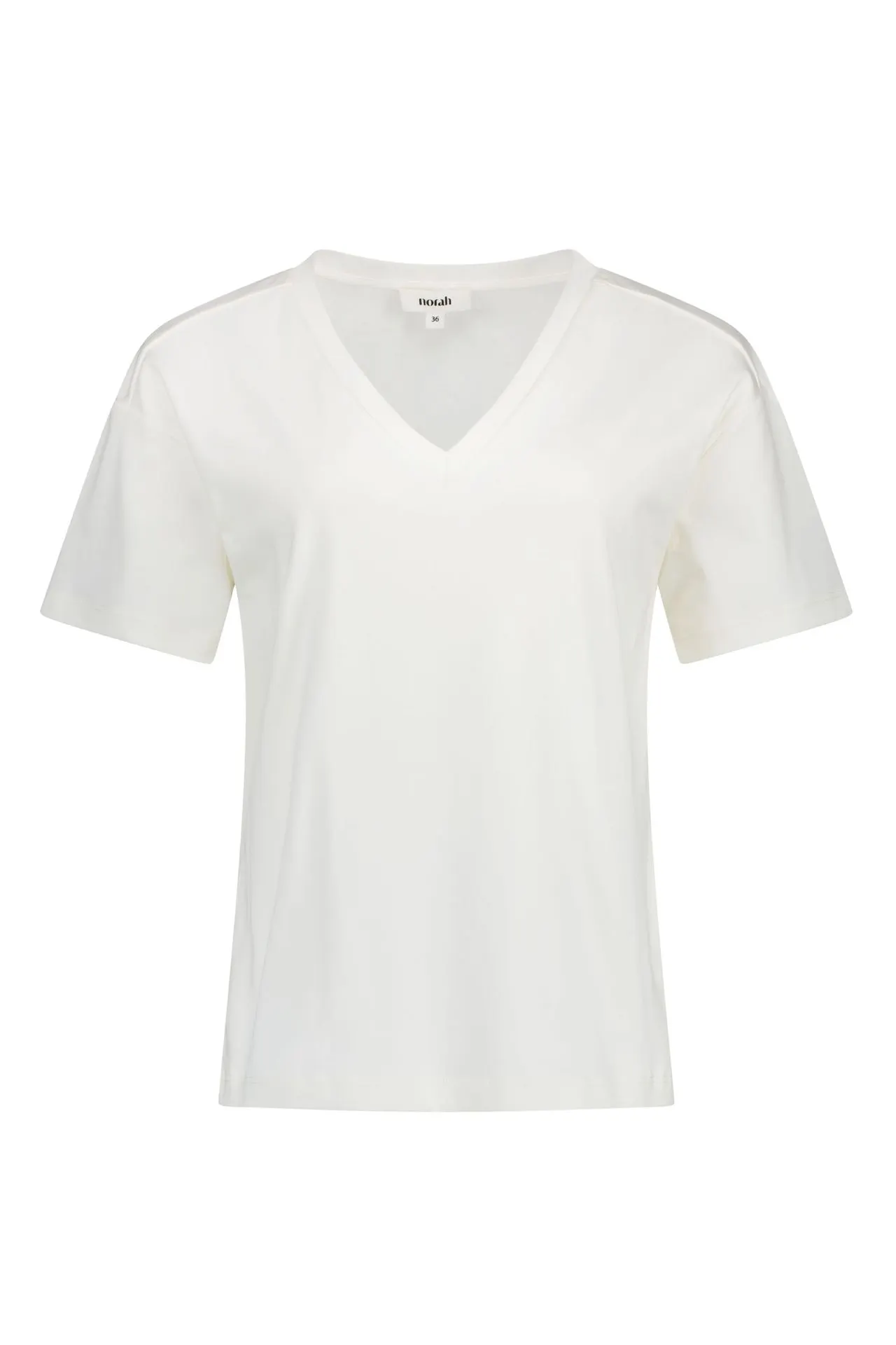 Off-white shirt met V-hals