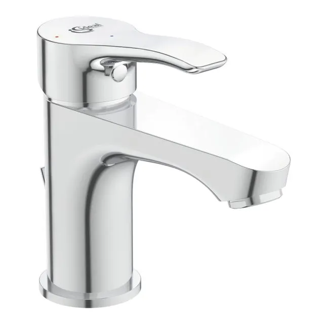 Rubinetto per lavabo a canna media getto laminare cristallino Oglio cromato lucido IDEAL STANDARD H 13.7 cm