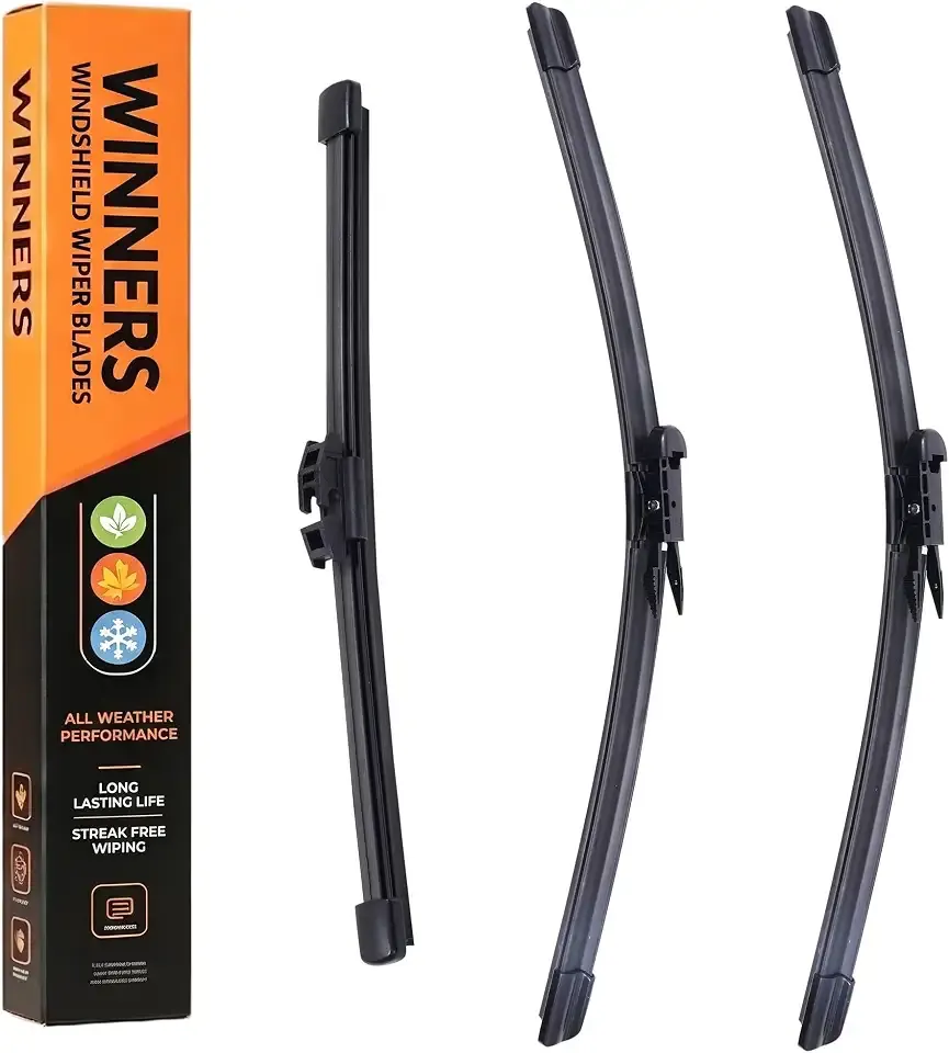 Wiper Blades for 2021-2026 Ford Bronco — 17" Front + 8" Rear Beam Wiper Blade Kit | All-Weather OEM Replacement Windshield Wipers | Streak-Free, Easy Clip-On Install | Front and Rear Set