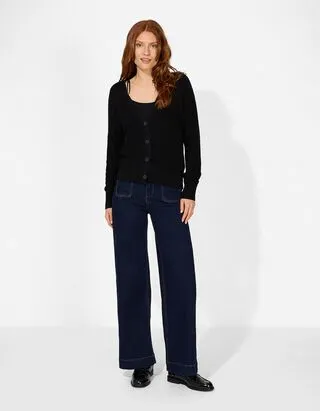 Jeans - Vita alta - Blu scuro