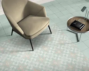 Azulejo porcelánico efecto hidraúlico mate Valencia Carme 20x20cm