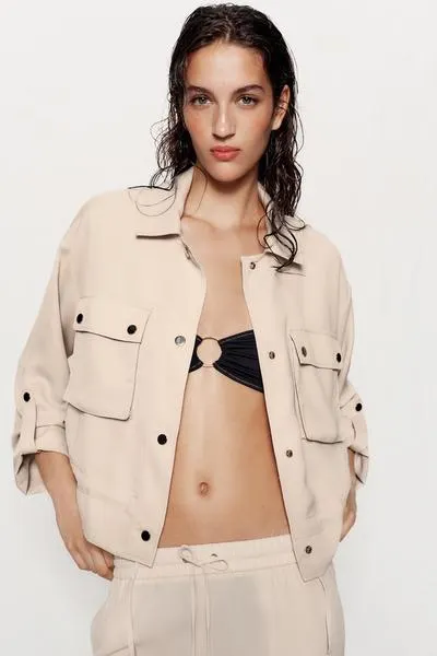 ROLLED SLEEVE SAFARI JACKET