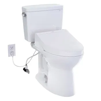TOTO Drake 2-piece Elongated Toilet with C5 Washlet Bidet Seat