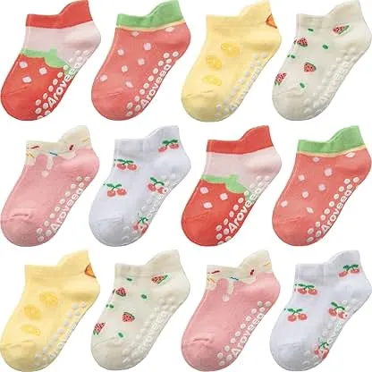 Baby Toddler Socks Grip Non Slip Boys Girls Kids Cotton 1…
