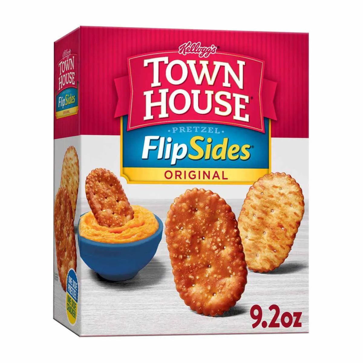 Kellogg's Town House Pretzel FlipSides Crackers, Original, 9.2 oz