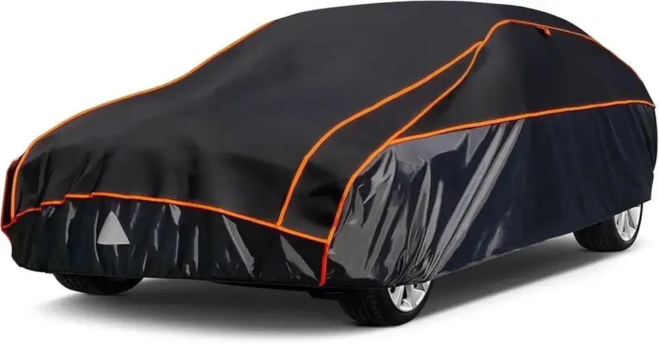 Kayme Hail Protector Car Cover,Anti Hail Thickened Multi-Layered EVA Car Cover Waterproof All Weather with Wind Straps, Outdoor Hail Protection Cover, Fit Sedan/Coupe-Length (176 to 185 Inch)