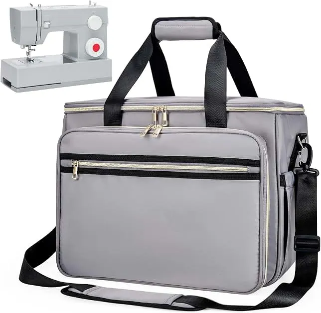 Anitor Sewing Machine Carrying Case with Removable Bottom Padding | Sewing Machine Bag Fits for Singer, Brother, Janome, Most Standard Se…