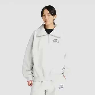 New Balance Womens Trackside Fleece Half Zip Sweat