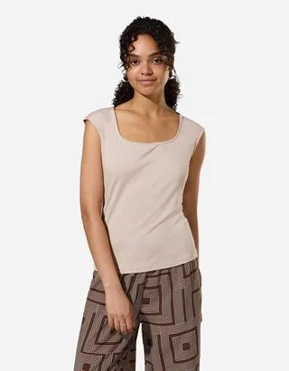 T-shirt - Viscosa - Beige