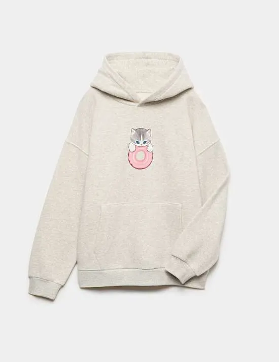 Cotton Rich Mofusand Graphic Hoodie