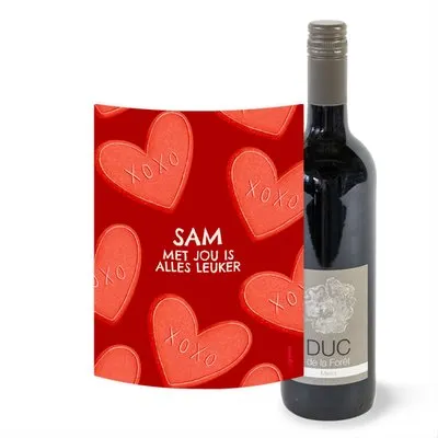 Duc de la Foret | Merlot | Love met eigen naam | 750 ml