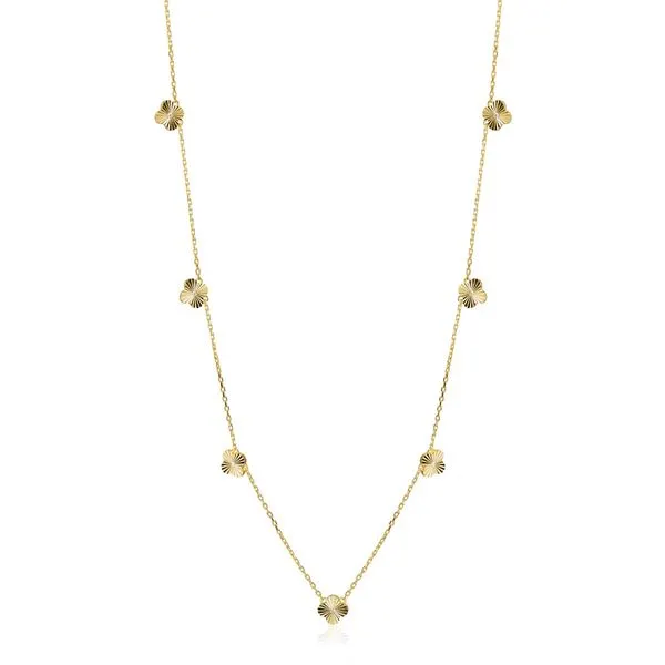 Halssmykke Blomst 925 Forgylt Sølv