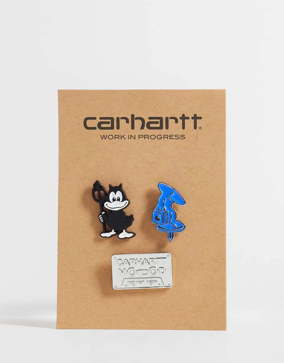 Carhartt WIP bumper pin set in multi
