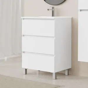 Mueble de baño con lavabo Espacio blanco 60x46 cm