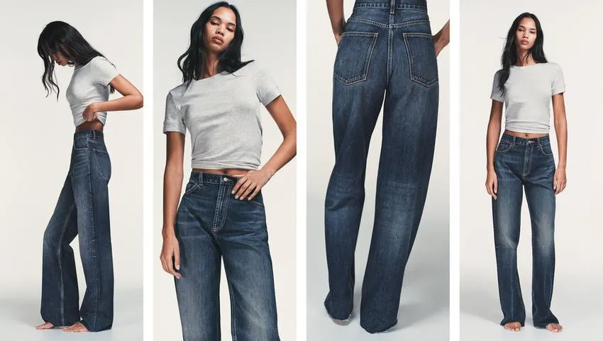 TRF WIDE-LEG HIGH-WAIST FULL LENGTH JEANS