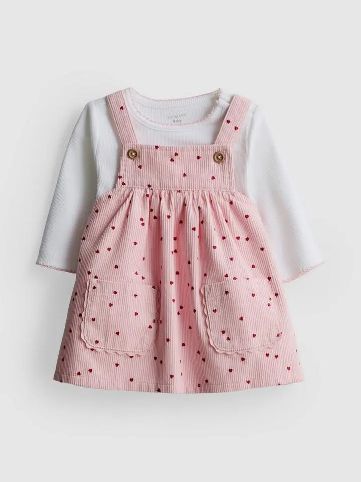 0–18 mois | Body et robe chasuble en velours nouveau-né