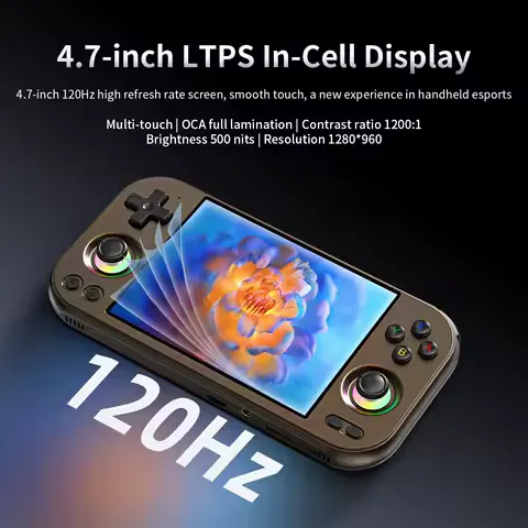 Anbernic RG 477M Handheld Games Console 4.7" LTPS In-Cell Touch Screen Aluminum Alloy Android 5300mAh Supports AI 1080p DP Out