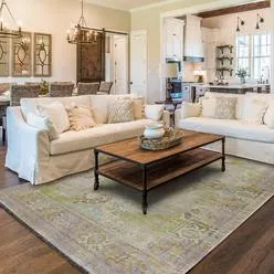 Contemporary Home Living 8' x 10' Oushak Motif Rectangular Area Throw Rug - Green an...