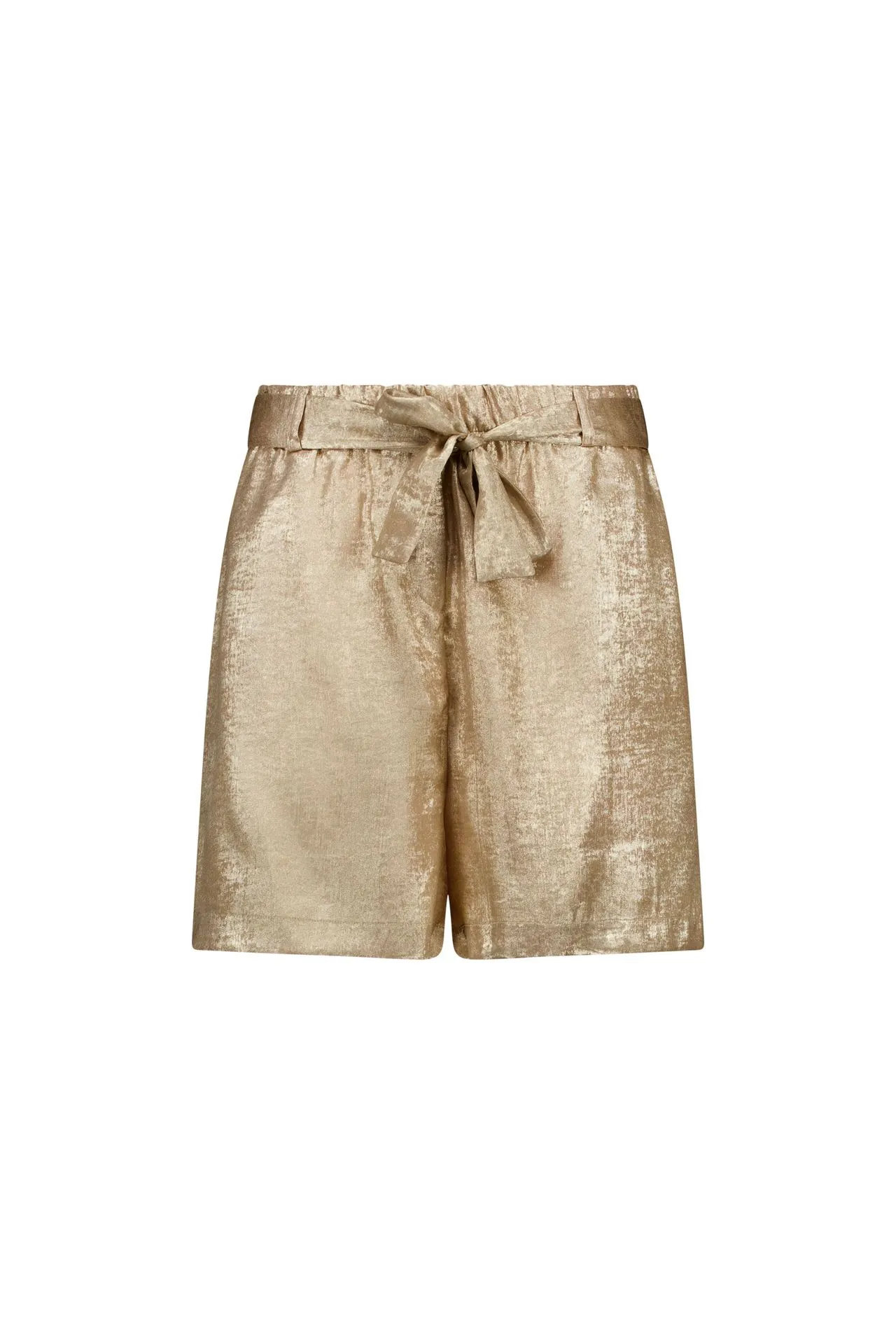 Goudkleurig glanzende korte broek