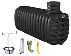 Kit cuve à enterrer noire - 4 100 L
