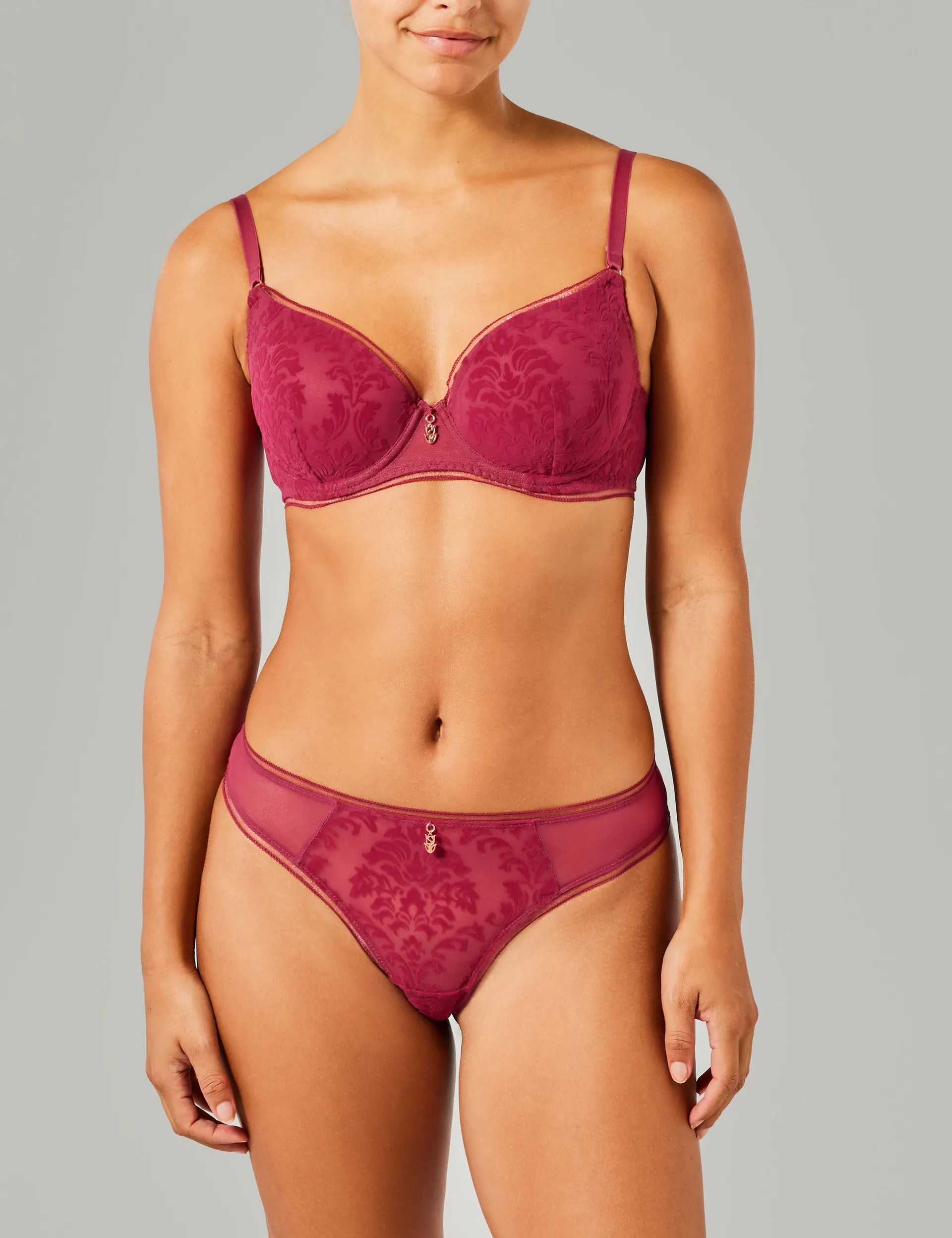 Carmen voorgevormde lichte push-up bh paars