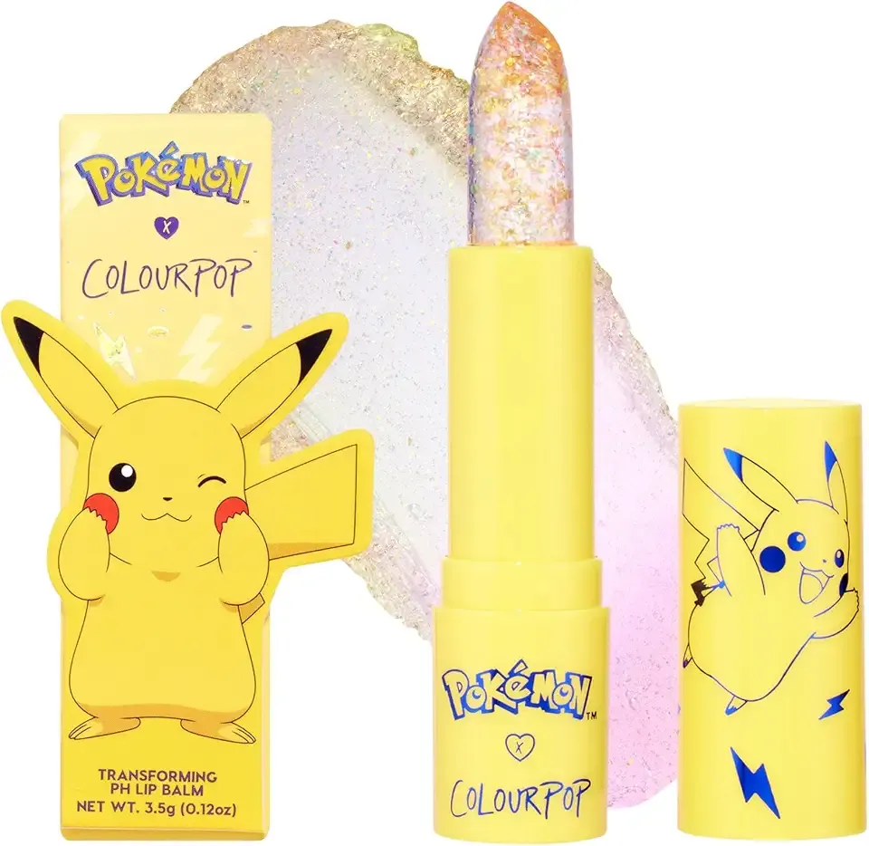 x Pokémon pH Lip Balm - Color Changing Lip Balm Infused with Multi-Pearl Flakes & Lip-Loving Ingredients - Creates the Perfect Custom Pink Shade - Thunderbolt (0.12 oz)