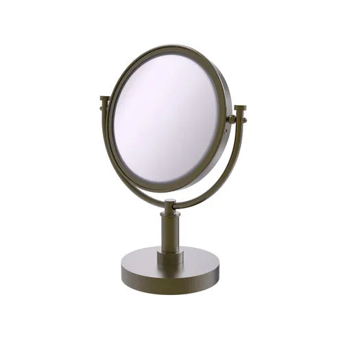 Allied Brass 8" Freestanding Magnifying Makeup Mirror with Smooth Accents