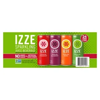 IZZE, Sparkling Juice Beverage, Variety Pack, 8.4 fl oz, 24-Count