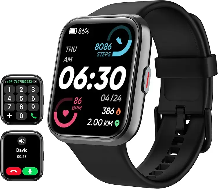 Tensky Smart Watch for Men/Women Android/iPhone/Samsung, Alexa Built-in, 1.8" Touch Screen Fitness Tracker with Answer/Make Calls, 3ATM Waterproof Heart Rate/Sleep/SpO2 Monitor, 120+ Sport Modes