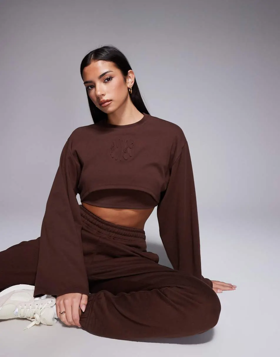 Hugo Blue Daleisy co-ord sweats in brown