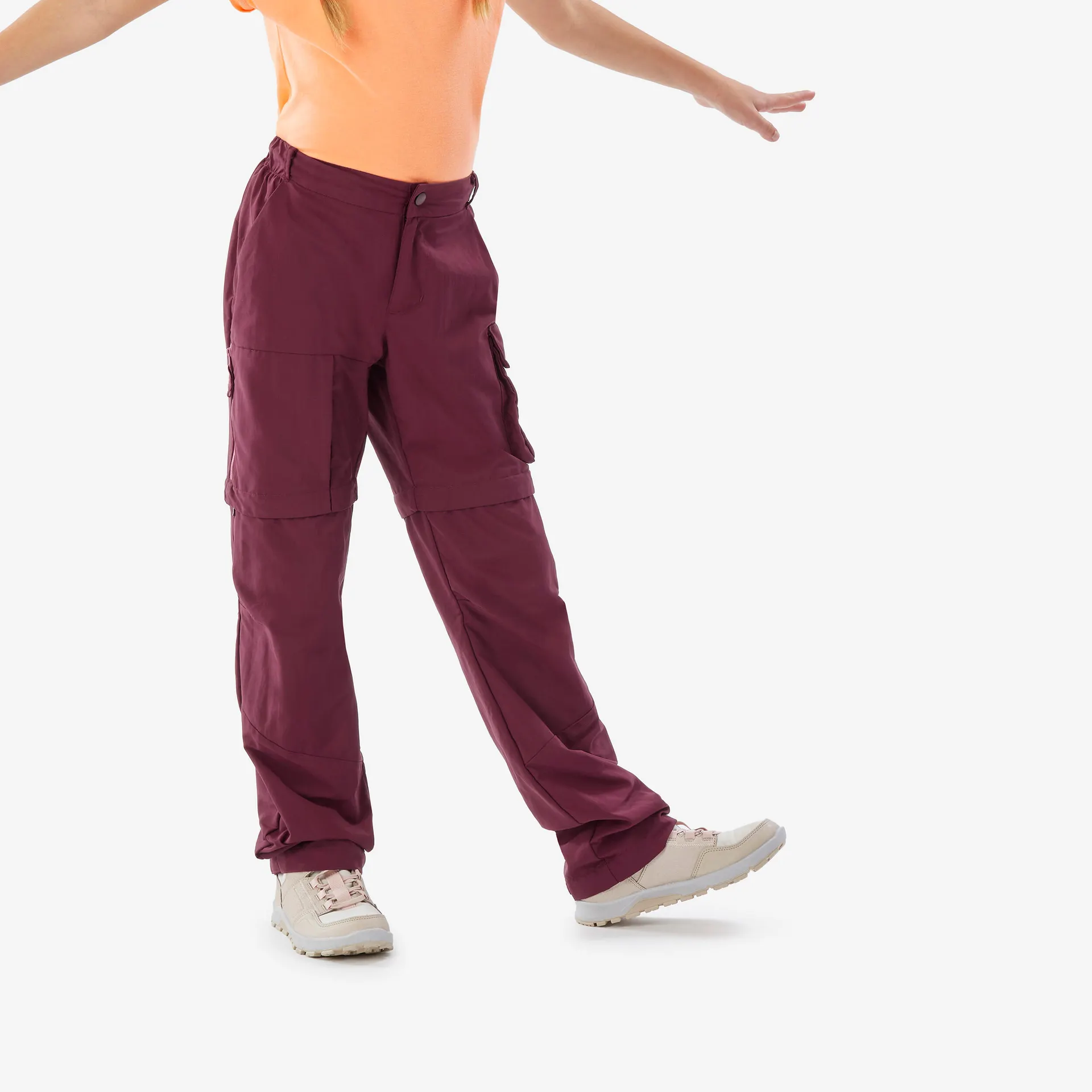 QUECHUA Dětské turistické odepínací kalhoty 2v1 MH 500 7–15 let