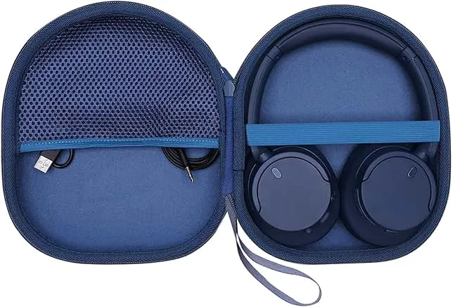 DR·AMIU Hard Case Compatible with Sony WH-CH720N, WH-CH520 Noise Canceling Headphones, Blue Travel Storage Bag