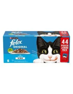 Felix Original Vis Selectie - Kattenvoer - Tonijn Zalm Koolvis 44x85 g