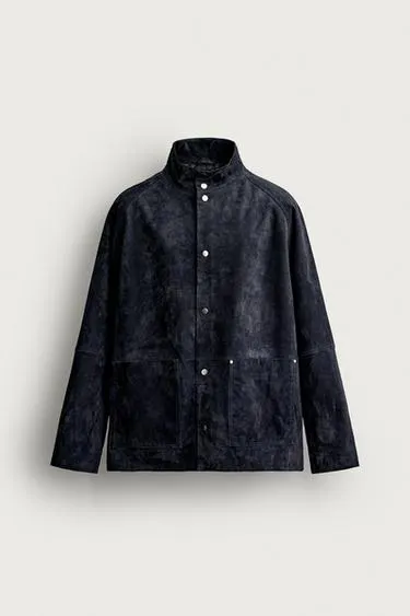 RELAXED-FIT SUEDE LEATHER PARKA