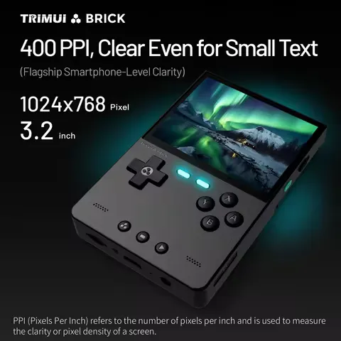 Video Game Consoles Portable Retro AMPOWN Trimui BRICK Portable Retro Handheld Game Players 3.2'' IPS Screen Emulator Video Games Consoles Linux System Allwinner