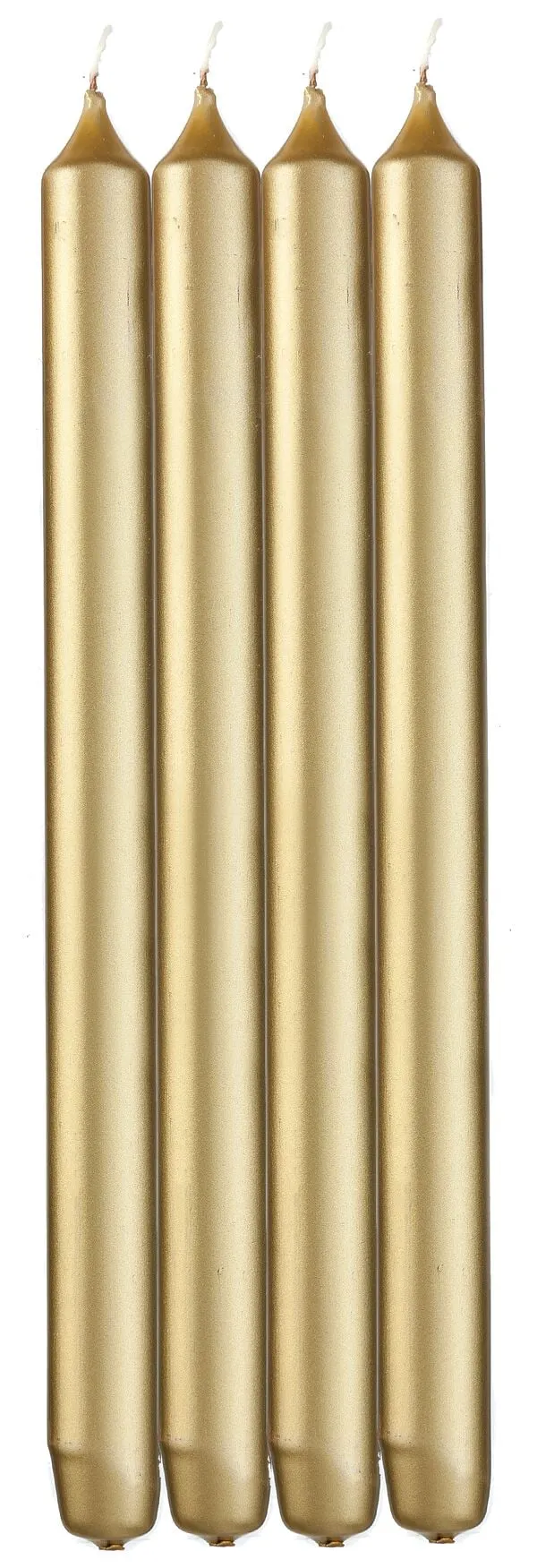 lange huishoudkaarsen Ø2.2x29 goud - 4 stuks