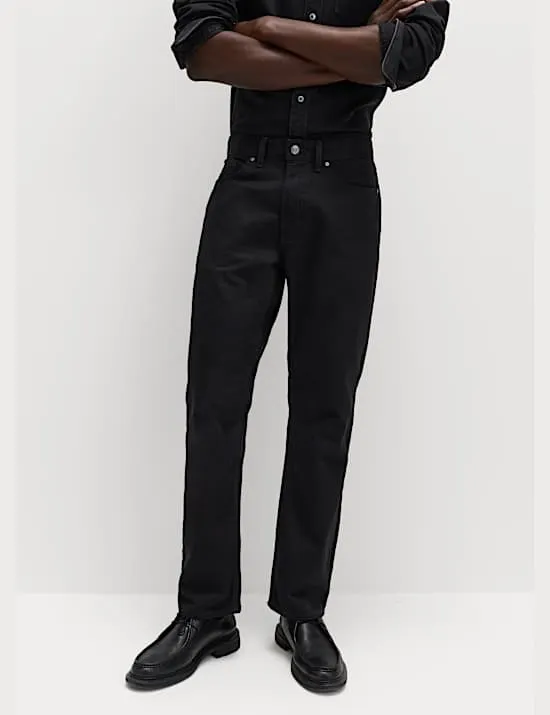 Jeans aus reiner Baumwolle mit geradem Schnitt