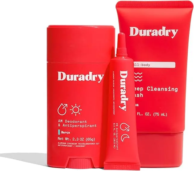 Duradry 3-Step System - Formulated to fight Excessive Underarm Sweating, Hyperhidrosis, Block Sweat & Odor - Antiperspirant Deodorant S…