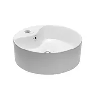 Bacha de apoyo para baño redonda blanca 41 cm