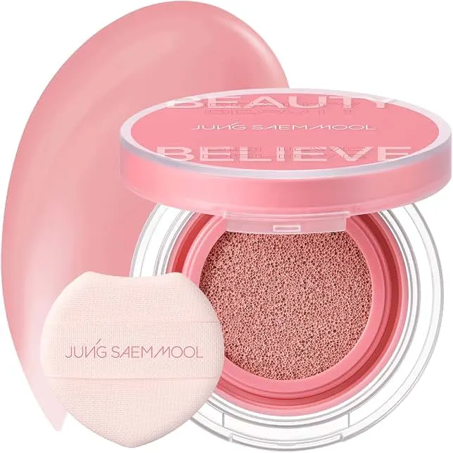 JUNG SAEM MOOL Artist Cushion Blush Blur | Rosy Petal | soft matte finish liquid blush, 6 color cheek makeup, cheek tint, Korean beauty blush