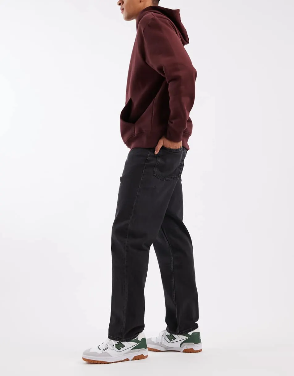 ASOS DESIGN straight jeans in washed black