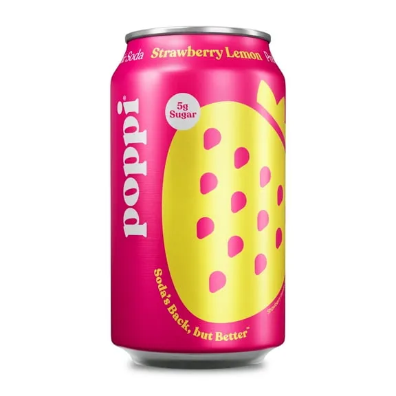 poppi Strawberry Lemon Prebiotic Soda, 12 oz, 1 Pack Can $2.18 18.2 ¢/fl oz