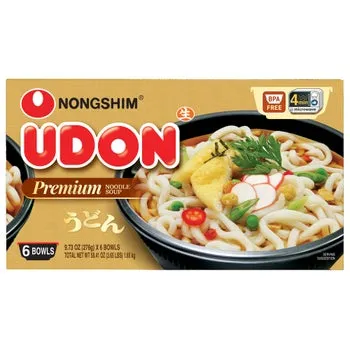 Nongshim, Udon Noodle Soup Bowl, 9.73 oz, 6-Count